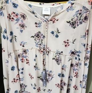 Knox Rose plus size floral chiffon blouse